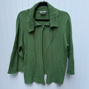 Vintage Green Knit Cardigan